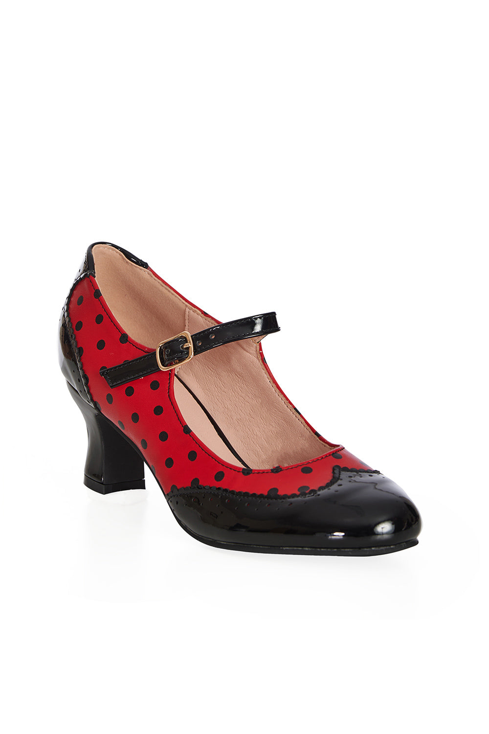 STEPPIN' STYLE MARY JANE HEELS Red