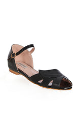 GLAMOROUS GLIDERS FLAT SANDALS Black