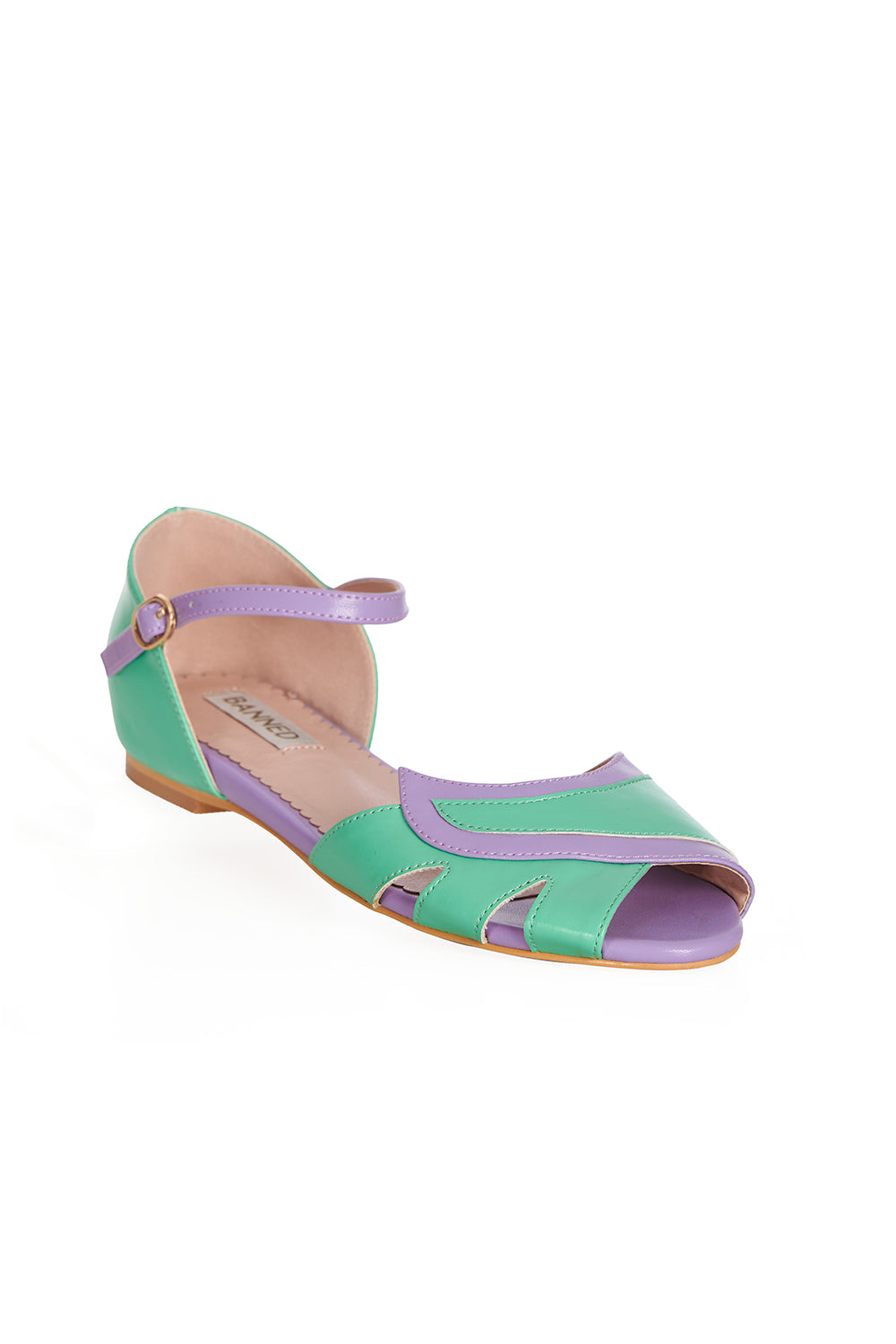GLAMOROUS GLIDERS FLAT SANDALS Mint