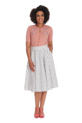 THE KISSING POODLES CARDIGAN Pink