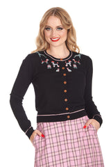 ANIMAL KINGDOM CARDIGAN Black