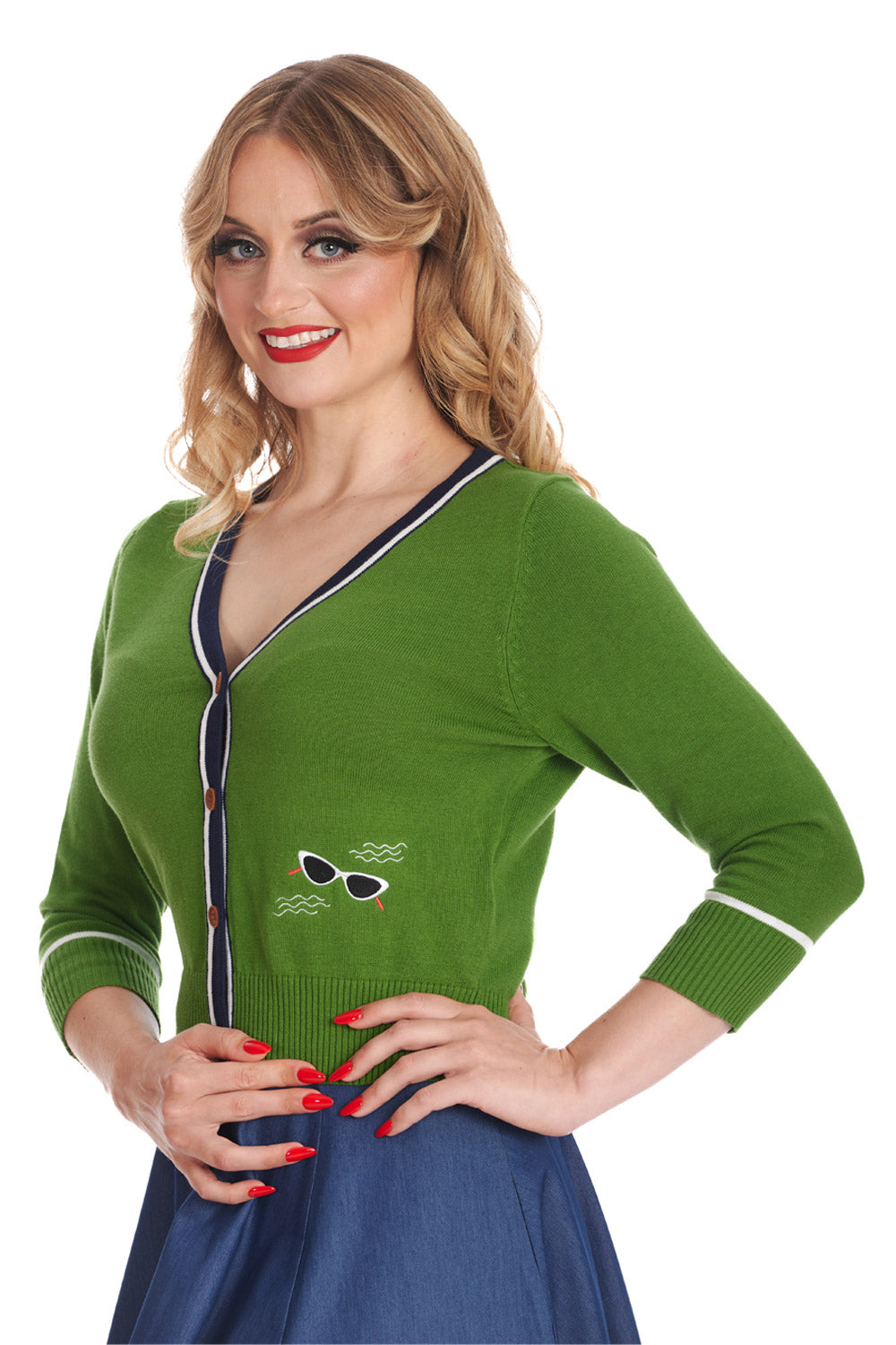BEACH GLASSES CARDIGAN Green