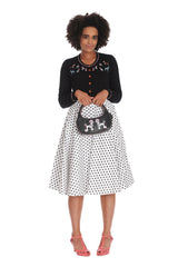 DOT DAYS SWING SKIRT White