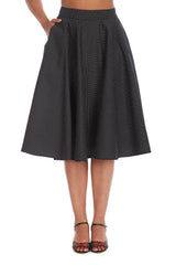 MINI POLKA QUEEN SWING SKIRT Black