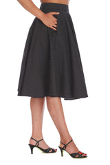 MINI POLKA QUEEN SWING SKIRT Black