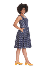 DOT DAYS SWING DRESS Navy