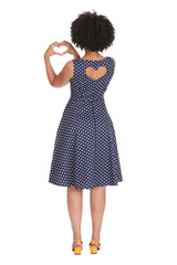 DOT DAYS SWING DRESS Navy