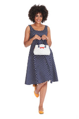 DOT DAYS SWING DRESS Navy
