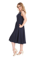 ROPE SWING DRESS Navy
