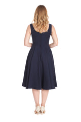 ROPE SWING DRESS Navy