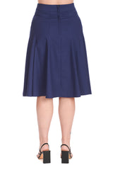 CAROL CLASSIC PANEL DETAIL SKIRT Navy