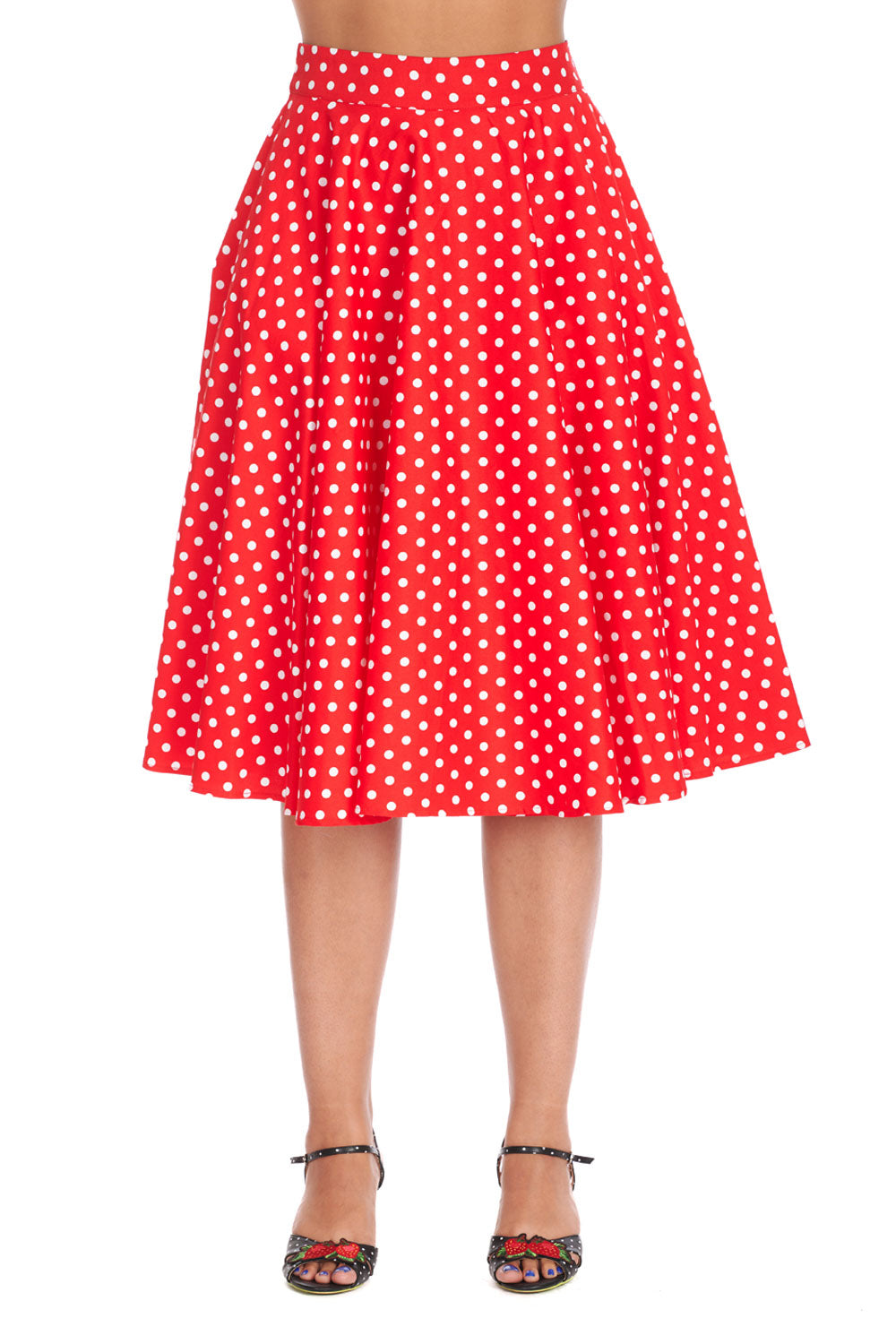 DOT DAYS SWING SKIRT Red