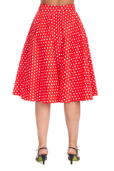 DOT DAYS SWING SKIRT Red