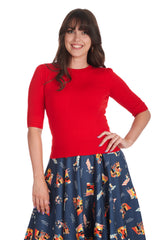 1950's Banned Retro Grace jumper-Red