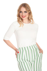 1950's Banned Retro Grace jumper-White