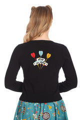 KEEP EM FLYING CARDIGAN Black