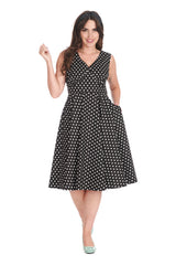 SUMMER OF SPOTS DRESS Black