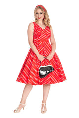 SUMMER OF SPOTS DRESS Red