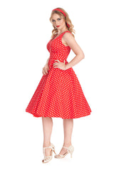 SUMMER OF SPOTS DRESS Red