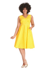SUMMER OF SPOTS DRESS Yellow