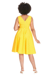SUMMER OF SPOTS DRESS Yellow