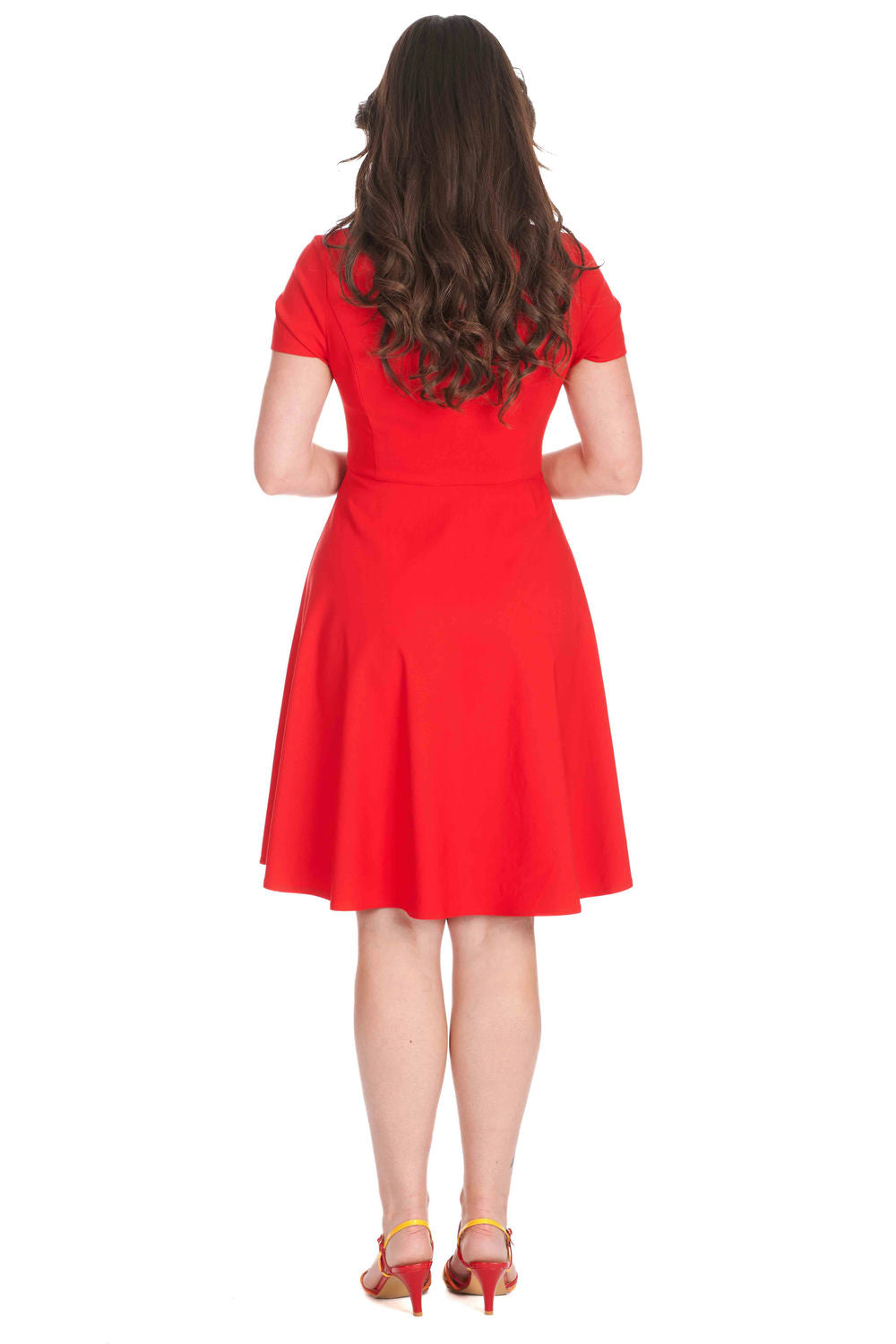 WONDER FIT & FLARE DRESS Red