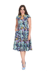SUMMER BEE SWING DRESS Navy