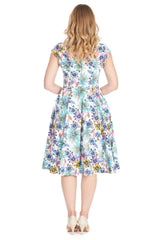 SUMMER BEE SWING DRESS White