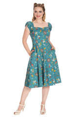 KEEP EM FLYING SWING OFF SHOULDER DRESS Teal