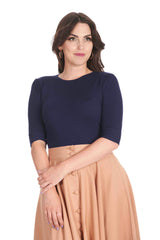1950's Banned Retro Grace jumper-Navy