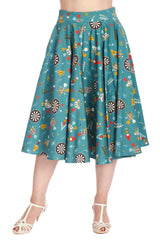KEEP EM FLYING SWING SKIRT Teal