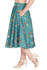 KEEP EM FLYING SWING SKIRT Teal