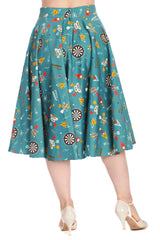KEEP EM FLYING SWING SKIRT Teal