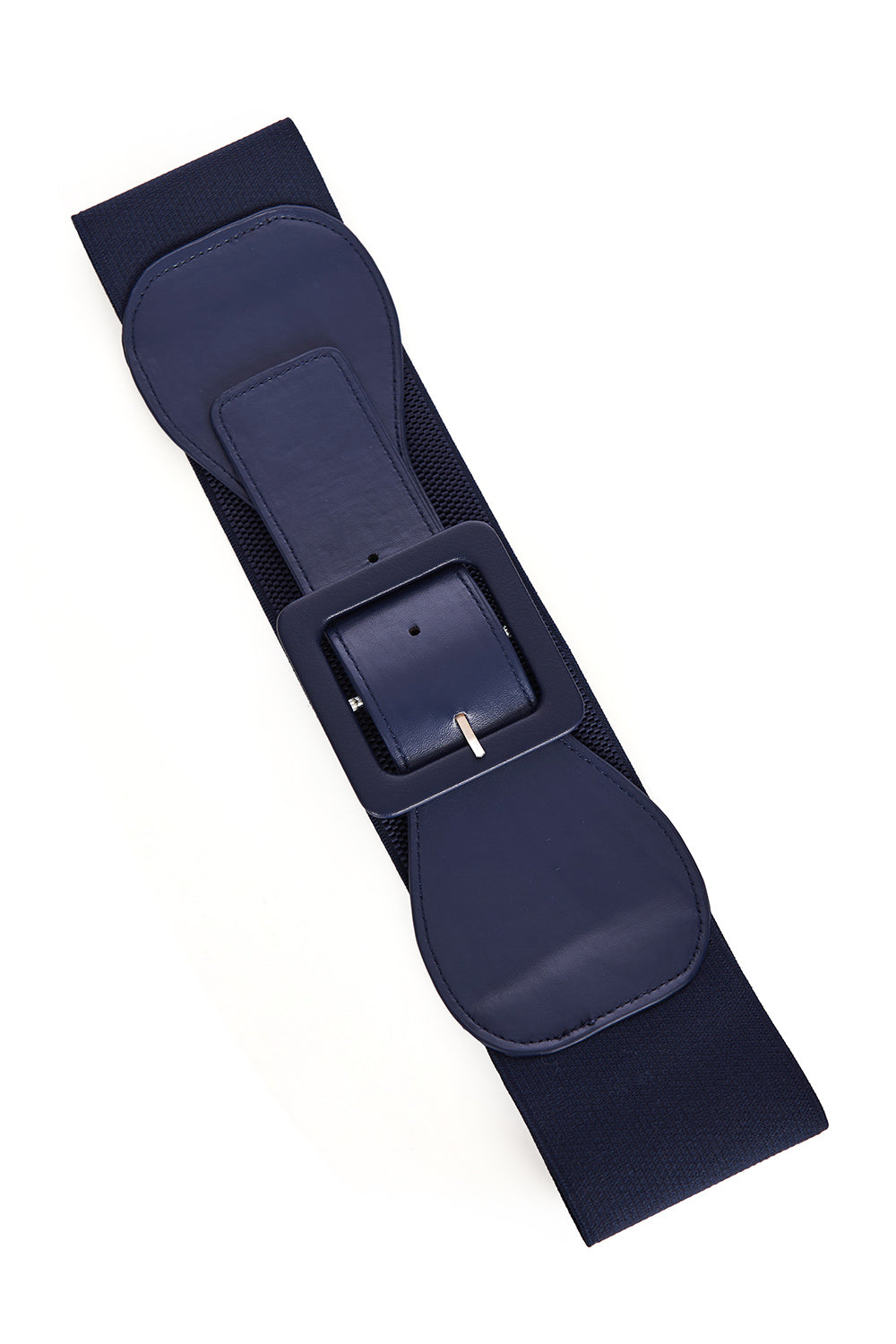 LAST DAY OUT SQUARE BUCKLE BELT Navy