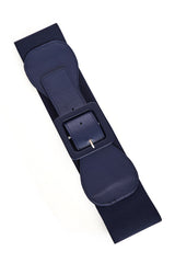 LAST DAY OUT SQUARE BUCKLE BELT Navy