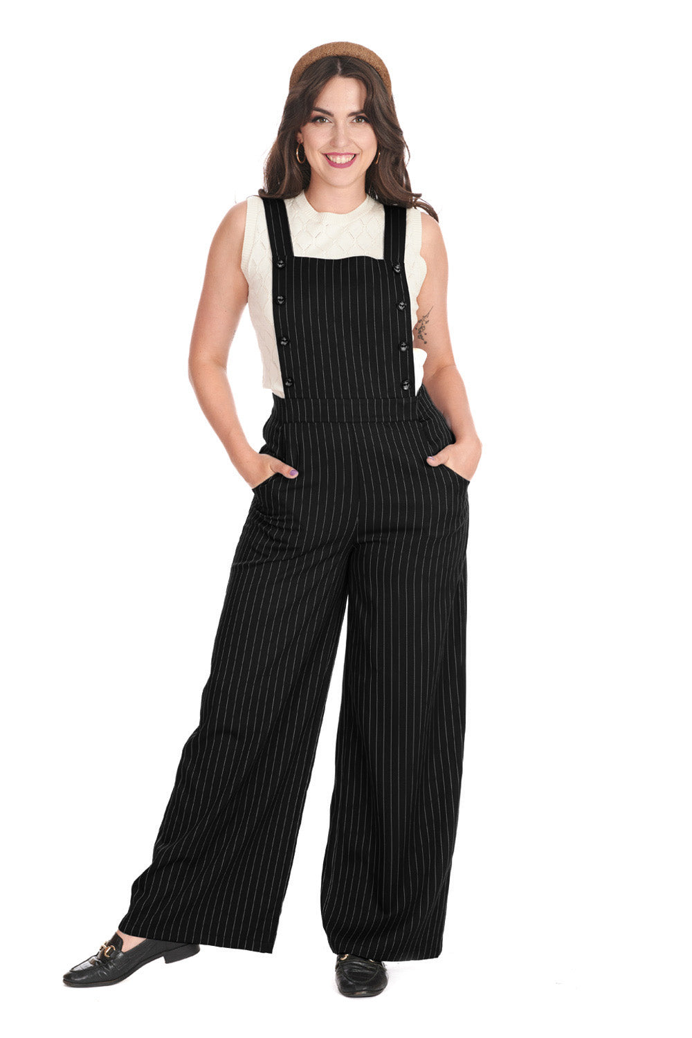 STRIPE SAIL DUNGAREES Black
