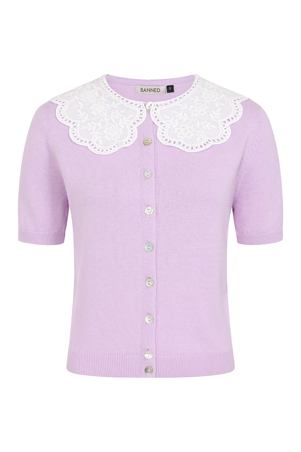 COLLAR CUTIE CARDIGAN Lilac