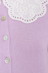 COLLAR CUTIE CARDIGAN Lilac