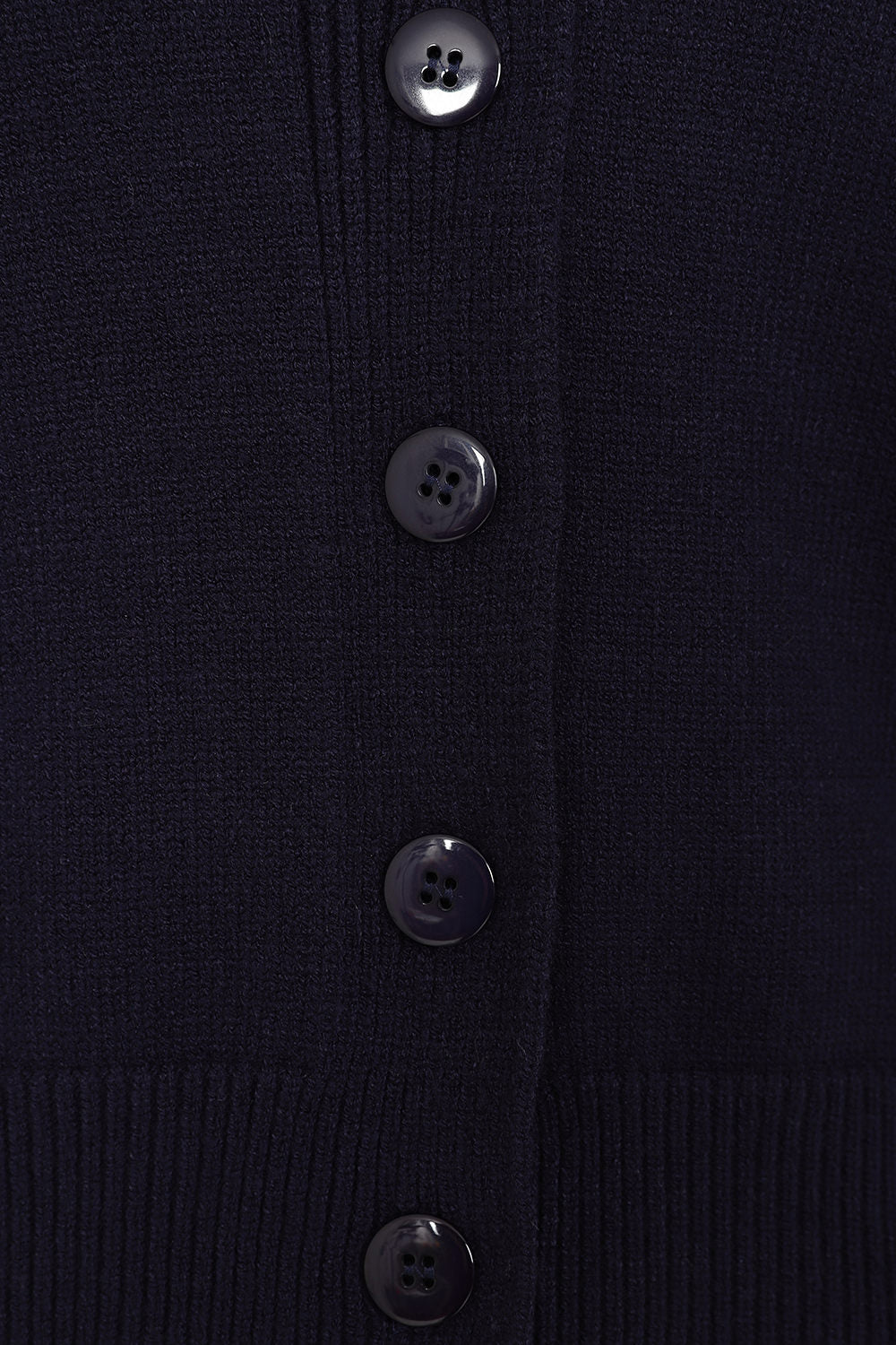 Banned Violet 40s/50s Crop Cardigan - Retro Style Shawl Collar Button-Up-Night Blue