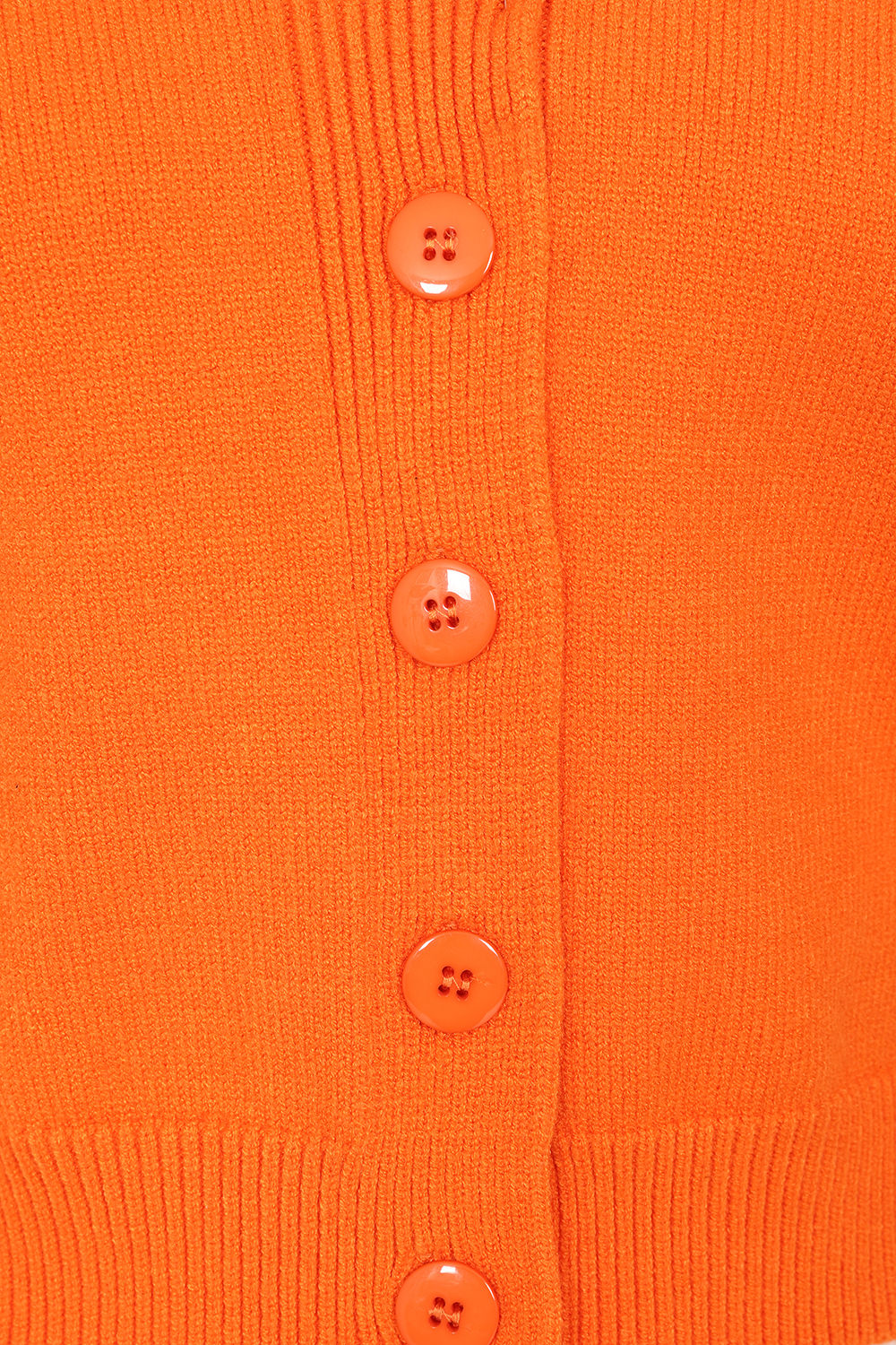 Banned Violet 40s/50s Crop Cardigan - Retro Style Shawl Collar Button-Up-Pumpkin Orange