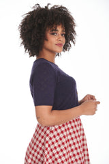 HEART BLOOMS CARDIGAN Navy