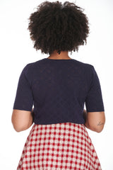 HEART BLOOMS CARDIGAN Navy