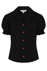SALLY CHERRY BLOUSE Black