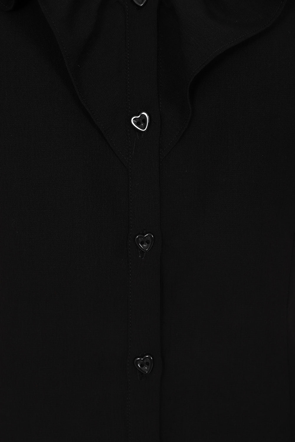 FRAN FRILL BLOUSE Black