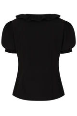 FRAN FRILL BLOUSE Black