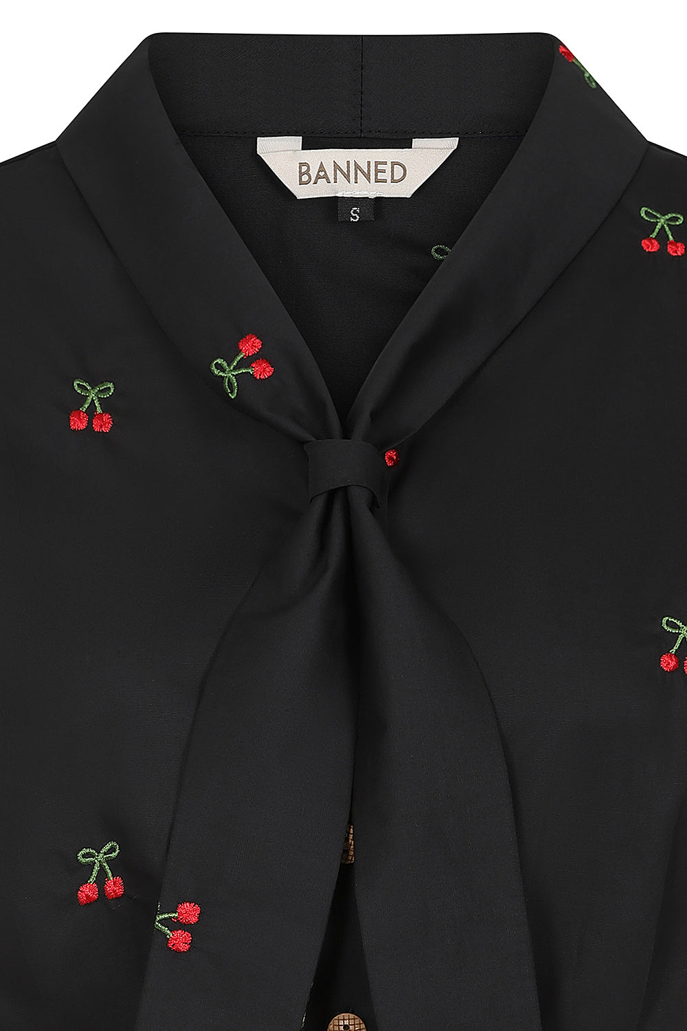 CHERRY VIBES BLOUSE Black