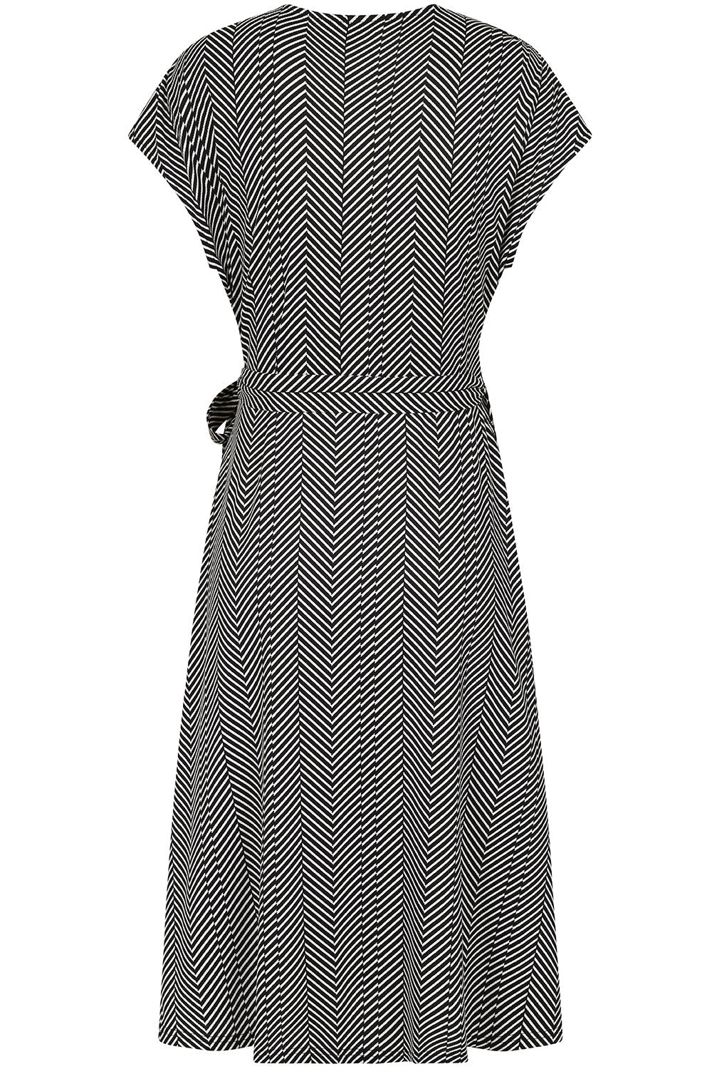 MAY CHEVRON DRESS Black