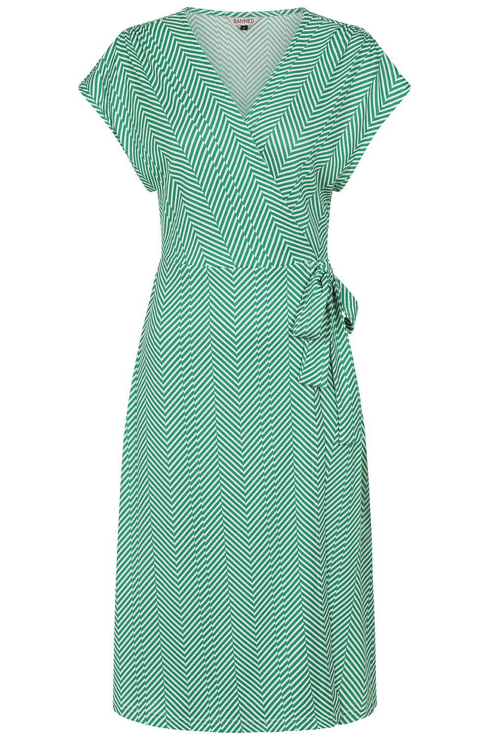 MAY CHEVRON DRESS Green