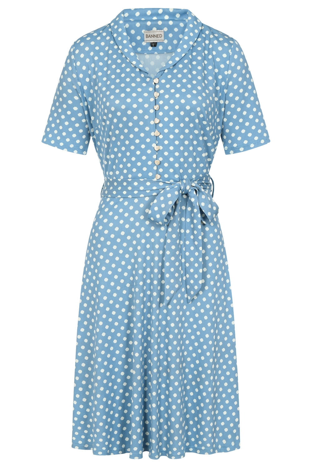 ELLEN SPOT DRESS Blue
