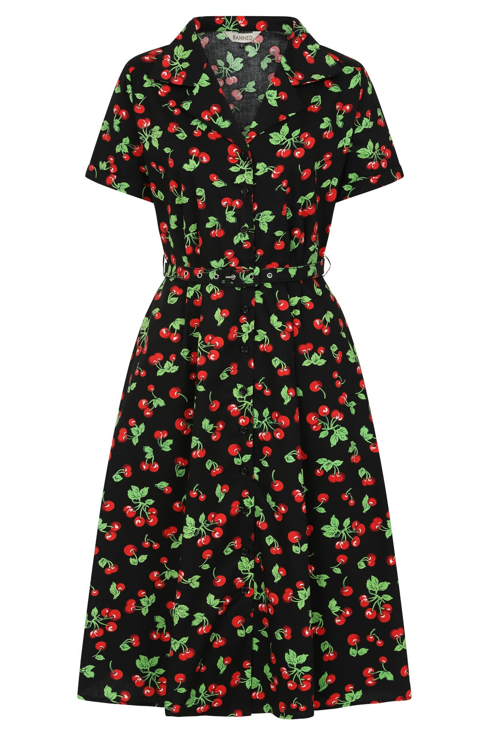 DARLA CHERRIES DRESS Black